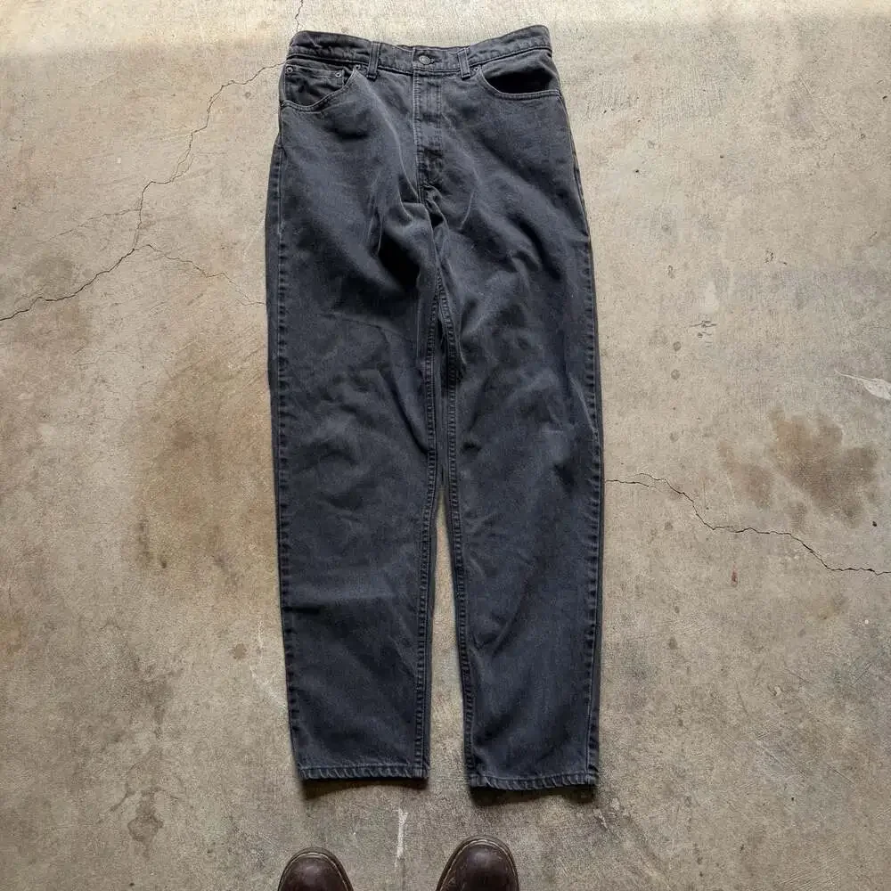 Vintage 90s USA Made Jeans  Levi's 550 Black Denim Jeans Men's 34x34